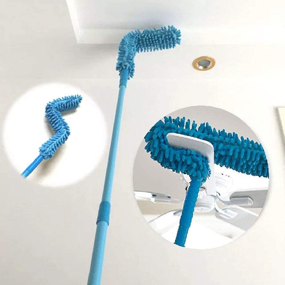 Foldable Microfiber Steel Body Flexible Fan Mop for Quick and Easy Cleaning