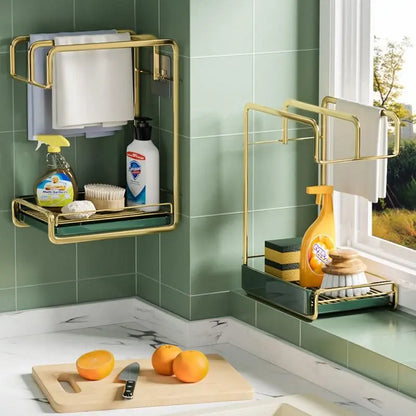 Golden Sink Silverware Wall Kitchen Holder